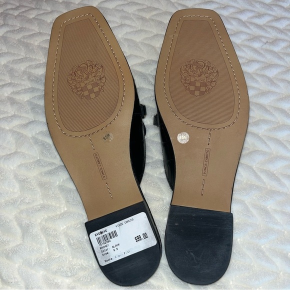 Vince Camuto Rachey Black and Gold Mules with Chain Detail size 9,5 - Picture 8 of 10